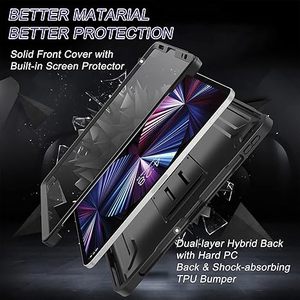 Per iPad Pro 11 ''2022/2021/2020/2018 e per iPad Air 5th/4th Gen, protezione dello schermo integrata supporto 2nd <span class=keywords><strong>Apple</strong></span> matite di ricarica - Product Image 4