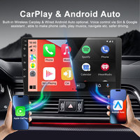 Autoradio 2 DIN 9 pouces avec CarPlay sans fil, Android Auto, DSP 48 bandes, commande au volant, caméra de recul, lecteur multimédia