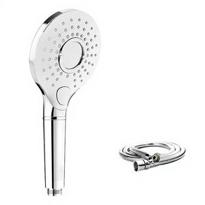 Hand <b>Shower</b> With Hose Chrome Finish High Pressure Water Saving Contemporary Design Bathroom Faucet <b>Accessory</b> - Product Image 2