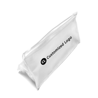 Pochette personnalisée en PVC transparent mat, étanche, avec fermeture éclair, portable, pour cosmétiques, parapluies, accessoires, papeterie, rangement