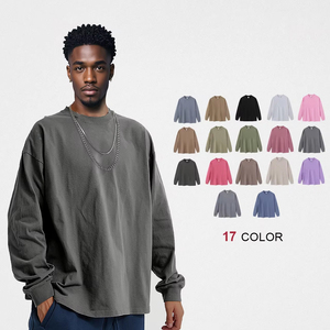 AK24 Cổ Điển Axit Rửa Dài Tay Áo T Áo Sơ Mi Biểu Tượng Tùy Chỉnh Nặng Người Đàn Ông Dài Tay Áo T-Shirts - Product Image 1