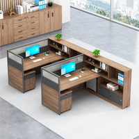 Muebles de oficina modulares de lujo en forma de L, cubículo de oficina moderno, estación de trabajo para el personal, mesa de escritorio, muebles de oficina, escritorio de empleado