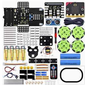 Rueda Mnemotécnica Microbit, Carro Inteligente Omnidireccional, <span class=keywords><strong>Robot</strong></span> de Programación Gráfica en Python, <span class=keywords><strong>Kit</strong></span> de Robótica Compatible con <span class=keywords><strong>Lego</strong></span> - Product Image 4