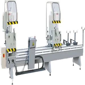 Sierra de inglete de doble cabezal para corte de perfiles de aluminio, CNC