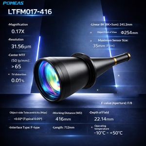 Objectif télécentrique <span class=keywords><strong>Pomea</strong></span> PMS-LTFM0206-468 0.206X à monture F, 468 mm, pour mesure longue distance, vision industrielle - Product Image 2
