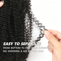Cheveux humains Remy 100 % naturels non traités, bouclés afro crépus, en vrac pour tresses, 4C, 30g 50g, pour dreadlocks au crochet, 10-20 pouces