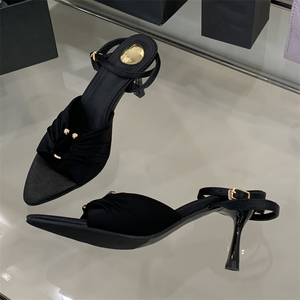 รองเท้าส้นสูงสไตล์ยุโรปและอเมริกา ดีไซน์หัวแหลม เปิดนิ้วเท้า แฟชั่นฤดูร้อนคุณภาพสูง - Product Image 6