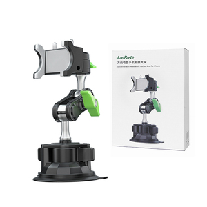 <span class=keywords><strong>Supporto</strong></span> per Telefono da Auto in Metallo LanParte con Braccio Flessibile a Doppia Testa a Sfera e <span class=keywords><strong>Ventosa</strong></span> con Bloccaggio a Rotazione per Navigazione in Auto e Riprese Video - Product Image 1