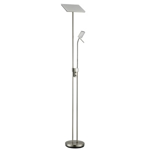 Lampada da salotto 18+5W 4000K nichel, 1800/500lm, dimensioni 180x25,5x25,5 cm, con regolatore di intensità, ideale per l'illuminazione - Product Image 1