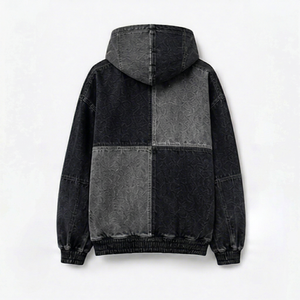 Hoodie en jean pour homme de qualité supérieure avec poche kangourou - Product Image 2