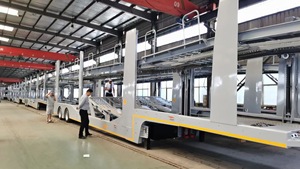 נגרר חצי-טריילר להובלת רכבים עם 2 סרנים, מתלים פנאומטיים, מאושר, מגולוון, נירוסטה - Product Image 3