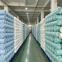 Tissu en microfibre tissé de qualité supérieure, poids moyen, motif à pois imprimé, anti-boulochage, résistant à l'abrasion, 100% polyester, pour coussin et nappe