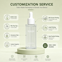 Flacon compte-gouttes en PETG à paroi épaisse de 30 ml, 40 ml, 50 ml, rechargeable, pour huile essentielle, sérum liquide original, émulsion, emballage cosmétique