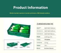 Panier pliable empilable en plastique UGET personnalisé, en maille, en PP, résistant à la pression, pour fruits et légumes, pour aliments