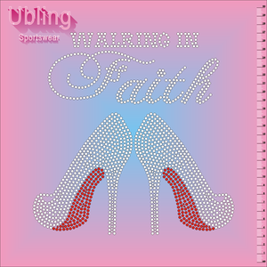 تصميم مخصص مجاني من الأحجار الزجاجية اللامعة للكعب العالي، قابل للكي بالحرارة على القمصان، صديق للبيئة - Product Image 2