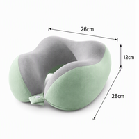 Oreiller de voyage ergonomique en mousse à mémoire de forme en U, portable, avec housse amovible et lavable, pour bureau, voiture, voyage, certifié OEKO (OEM/ODM)