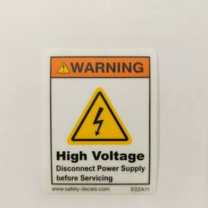 Etiqueta de Seguridad de Peligro Eléctrico en Vivo AGS E09, Aislamiento de Suministro, Mantenimiento, Resistente a Arañazos y al Calor para Gabinetes de Control - Product Image 2