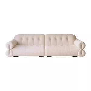 2025 Style français brun sucre nuage canapé différentes tailles ligne droite chat <span class=keywords><strong>tissu</strong></span> résistant aux rayures pour salon - Product Image 5