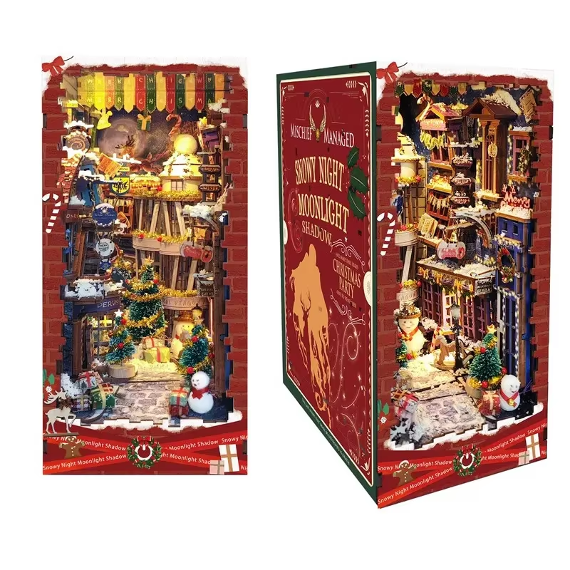 SQ17 Snowy Night Moonlight Shadow Fiesta de Navidad