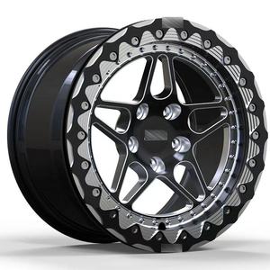 Nouveau 15 "16'' 17 "18" 19 ''20'' roues en aluminium forgé Beadlock moleté 5 6 boulon 40mm 25mm <span class=keywords><strong>centre</strong></span> 98mm pour <span class=keywords><strong>BMW</strong></span> M4 F82 E92 M3 - Product Image 1