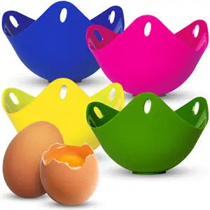 Pochoir à œufs en Silicone coloré, anti adhésif, réutilisable, avec support pour outil de cuisine