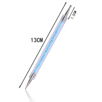 Perles de cristal poignée strass goujons cueilleur cire crayon manucure Nail Art outil double extrémité ongles pointillage stylo
