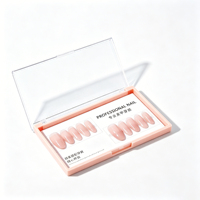 Boîte d'emballage pour faux ongles, présentoir de rangement pour ongles artificiels, boîtes d'emballage en acrylique pour salon de manucure