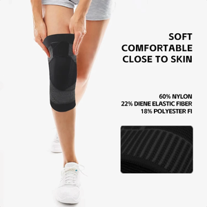 Attelle de soutien du genou – Manchon de compression avec coussinet en gel de silicone et stabilisateurs à ressorts – pour la course à pied, le volley-ball, le basketball, la gym, etc. - Product Image 5