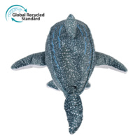 Sac en coton personnalisable ODM, jouet en peluche douce 100 % recyclé et écologique en forme de baleine requin, lesté, décoration d'intérieur, cadeau
