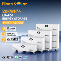 Ventas calientes 51,2 V 400Ah 20KWH 40KWH 60KWH 80KWH LiFePO4 Paquete de batería solar Batería de almacenamiento de energía para el hogar apilable