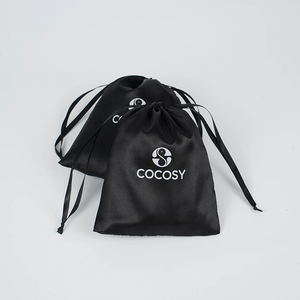 Pochette personnalisée de qualité supérieure avec logo imprimé, en satin de soie couleur bonbon, pour emballage de perruques, extensions capillaires, vêtements, sac à cordon anti-poussière pour bijoux - Product Image 5
