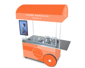 Extérieur 4 bacs NSF certificat CE Miles Galaxy pro 4 saveurs crème glacée gelato cart gelato cart food shop gelato machine à crème glacée - Product Image 2