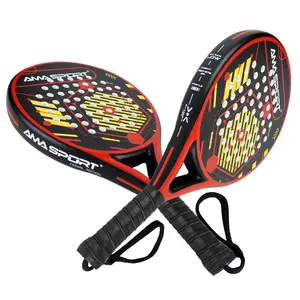 Custom Fabrikant Ronde Vorm Carbon Fiber Padel Tennis Rackets Schop