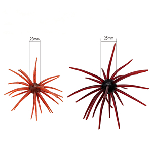 Boule flottante en TPE de 20/25 mm en forme d'ormeau barbelé avec tentacules, appât souple pour montage drop shot, pour la pêche au bar et à la perche en eau salée et eau douce - Product Image 3