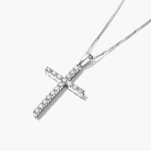 Vintage <b>Cross</b> <b>Pendant</b> Moissanite 925 Sterling Silver Channel Set Unisex Everyday Wear Party Jewelry Charm Gift - Product Image 4