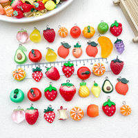 Gemengde fruitvormen bedels met metalen lus voor lunchtasrits