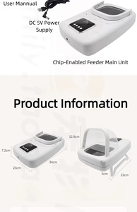 Alimentatore automatico intelligente per animali domestici con alimentazione sicura con Microchip per animali domestici per cani da compagnia adatto sia per alimenti umidi che secchi - Product Image 3