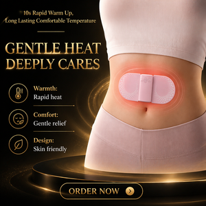 Appareil TENS sans fil pour soulager les douleurs menstruelles et dorsales, machine TENS avec chaleur pour les crampes menstruelles, masseur EMS rechargeable - Product Image 1