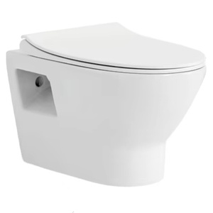 Aidi Wall Hung Toilet Europa Baño Sin montura Suspendido Inodoro de cerámica blanca Precio Wall Hung Toilet Buena calidad - Product Image 1