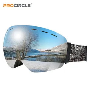 ProCircle Custom logo anti fog snow snowboard goggles snowmobile Magnetic Ski Goggles ski glasses