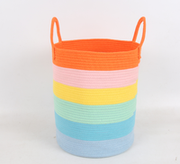 Nouveau panier de rangement pliable en corde de coton écologique, sac fourre-tout pour maman, organiseur de couches