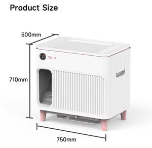 Caja de Arena Inteligente para Gatos, Cerrada, de Plástico, Fácil de Limpiar, Gran Capacidad, Autolimpiable, con Desodorización Continua - Product Image 1