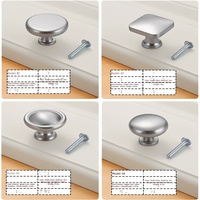 Poignée de porte de placard sphérique haut de gamme, style luxe léger ; Poignée de tiroir de meuble moderne et minimaliste en alliage de zinc massif brossé à trou unique