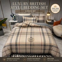 Ensemble de literie de luxe DDP en coton 100% - Housse de couette confortable 4 pièces - Style italien - Ensemble de literie avec drap et taies d'oreiller