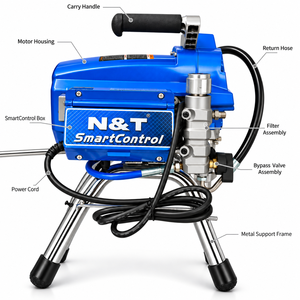 Spruzzatore di Vernice Elettrico Professionale Senza Aria ad Alta Pressione <span class=keywords><strong>per</strong></span> Pittura Murale - Product Image 3