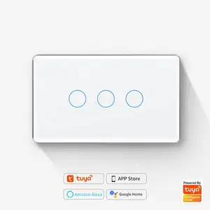 aluminum switch plate WiFi Switch OEM/ODM Luxury Design zigbee Touch Smart Light Switch 220V