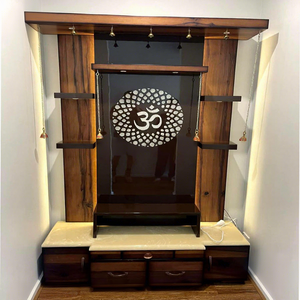 Stylish Wooden Pooja <b>Mandir</b> For Home Modern Teak Wood <b>Mandir</b> for Pooja Room Handmade Wooden Prayer Temple for Home Decoration UK - Product Image 6