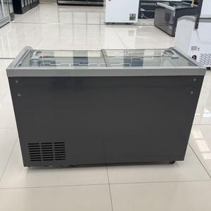 <span class=keywords><strong>Congélateur</strong></span> horizontal commercial à double porte vitrée avec refroidissement direct pour supermarché, épicerie et stockage de crème glacée - Product Image 5