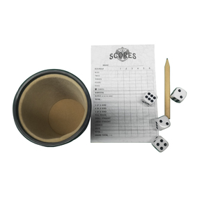 Juego de caja de dados de cuero con forro de franela, dados y libro de puntuación, juego de dados de cuero personalizado - Product Image 4