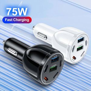 Chargeur de voiture magnétique USB+PD 30W 6 ports Type-C QC3.0 ignifuge à charge rapide pour téléphone et ordinateur portable - Product Image 1